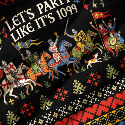 Pagewings Let's Party Like It's 1099 Off Shoulder Ugly Knit Sweater