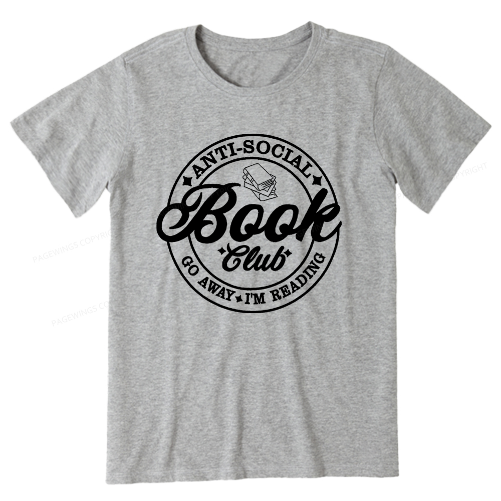 Pagewings Go Away I'm Reading Embroidery Unisex Classic T-shirt