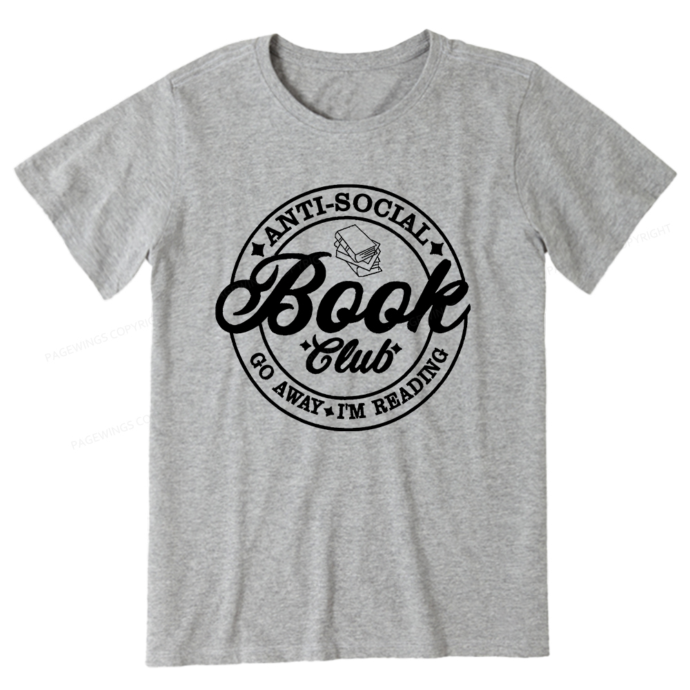 Pagewings Go Away I'm Reading Embroidery Unisex Classic T-shirt