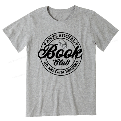 Pagewings Go Away I'm Reading Embroidery Unisex Classic T-shirt