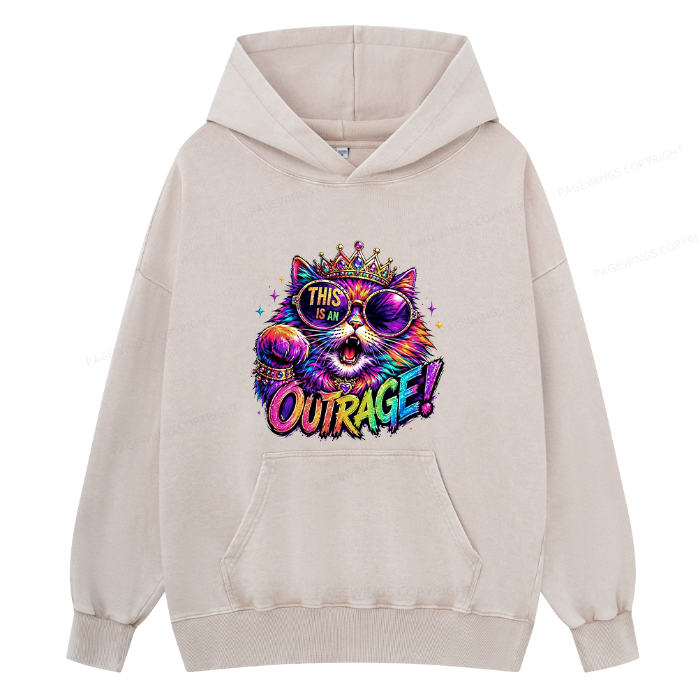 Pagewings Sci-Fi Book Lover Unisex Washed Hoodie