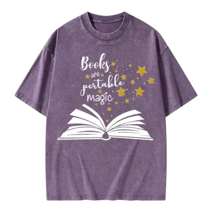 Pagewings Book Are Portable Magic Unisex Washed T-shirt