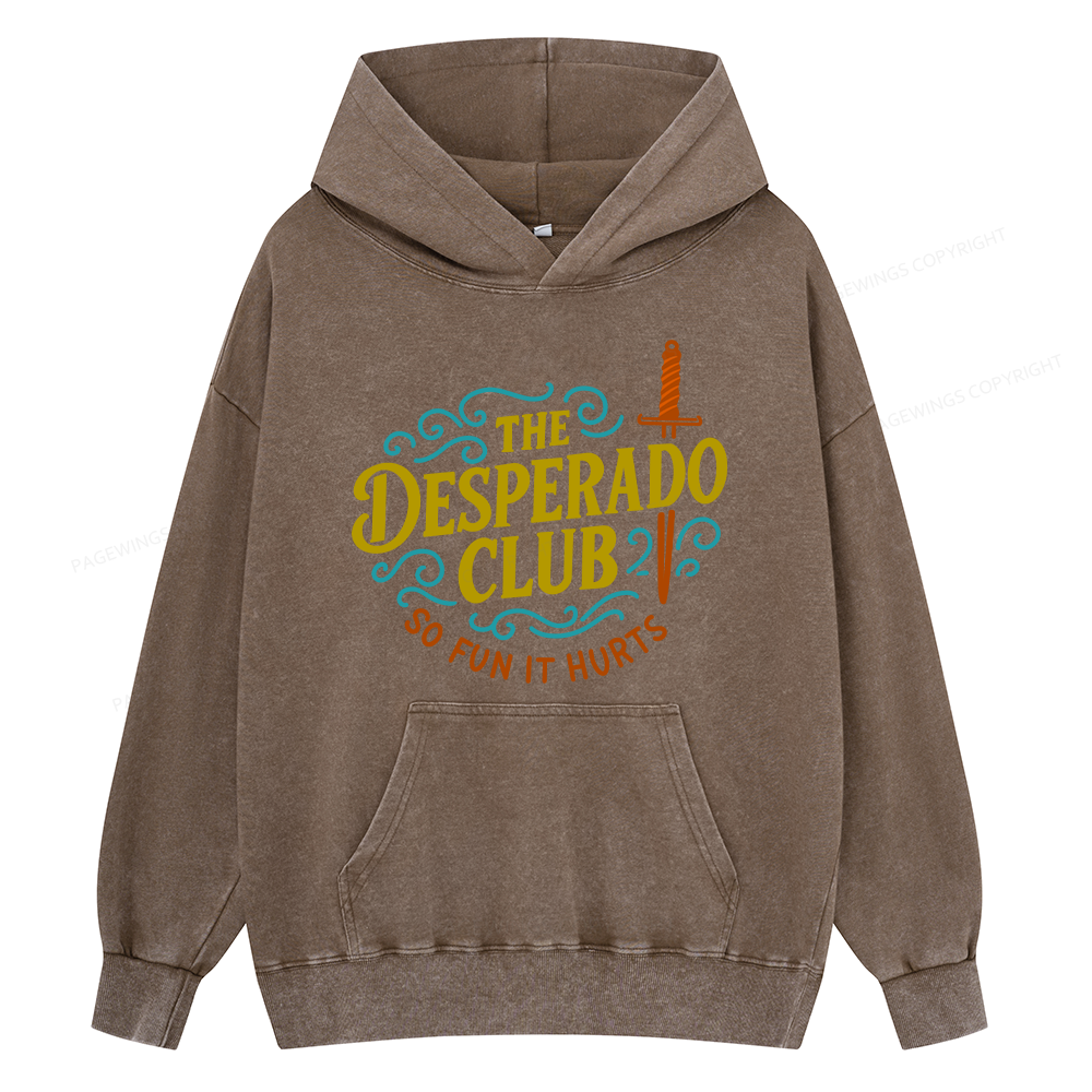 Pagewings The Desperado Club Unisex Washed Hoodie