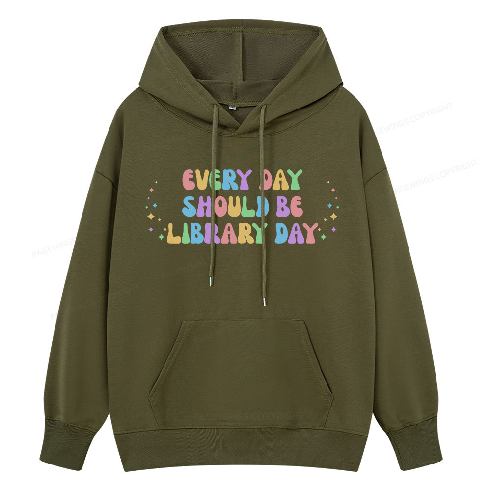 Pagewing Every Day Should Be Library Day Unisex Classic Hoodie