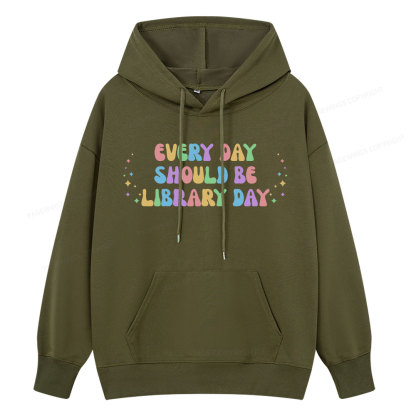 Pagewing Every Day Should Be Library Day Unisex Classic Hoodie