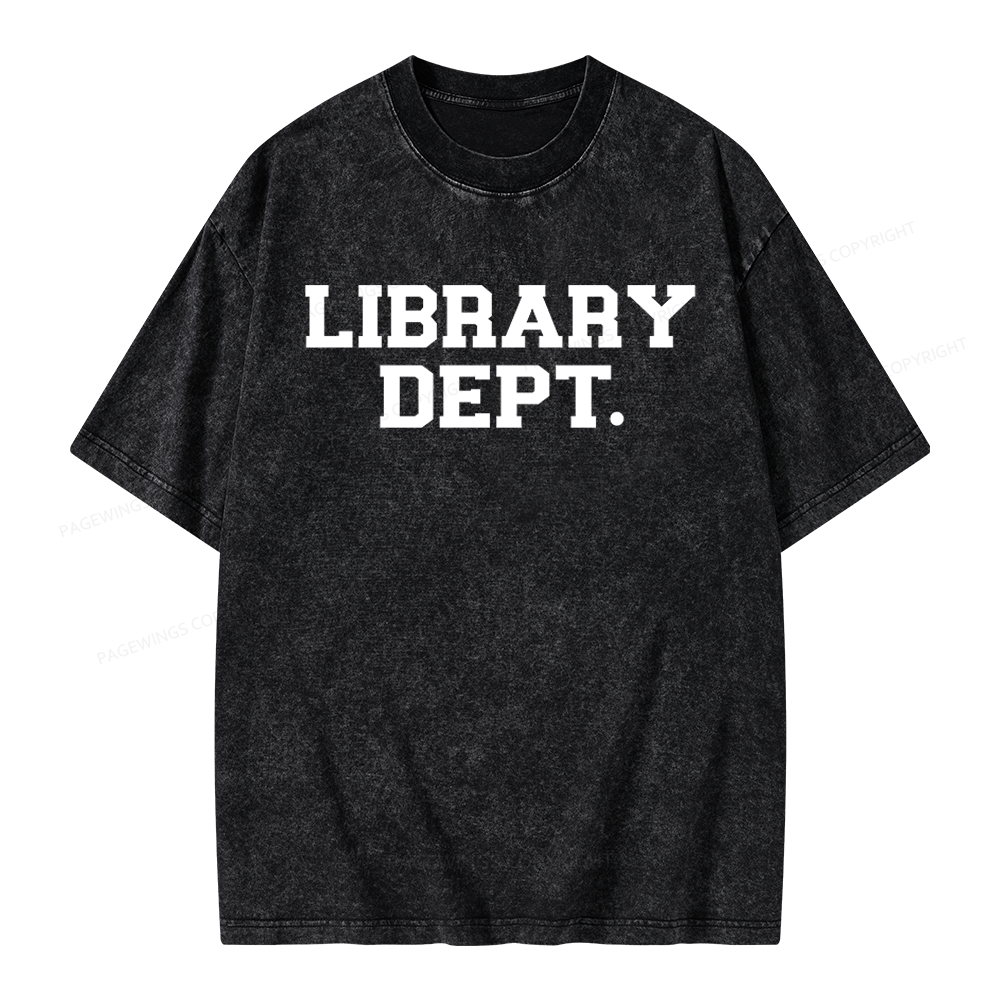 Pagewings Library Dept Unisex Washed T-shirt