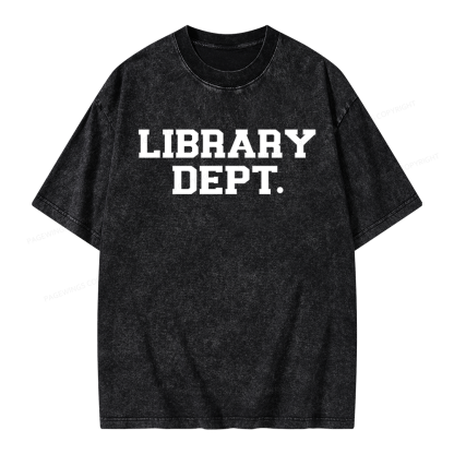 Pagewings Library Dept Unisex Washed T-shirt