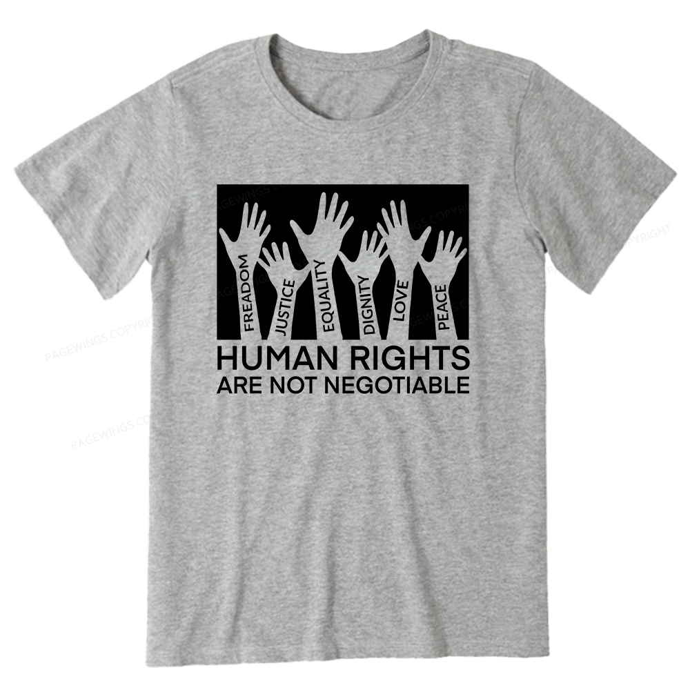 Pagewings Human Rights Are Not Negotiable Shirt Unisex Classic T-shirt
