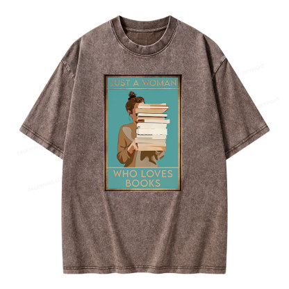 Pagewings Who Loves Books Unisex Washed T-shirt