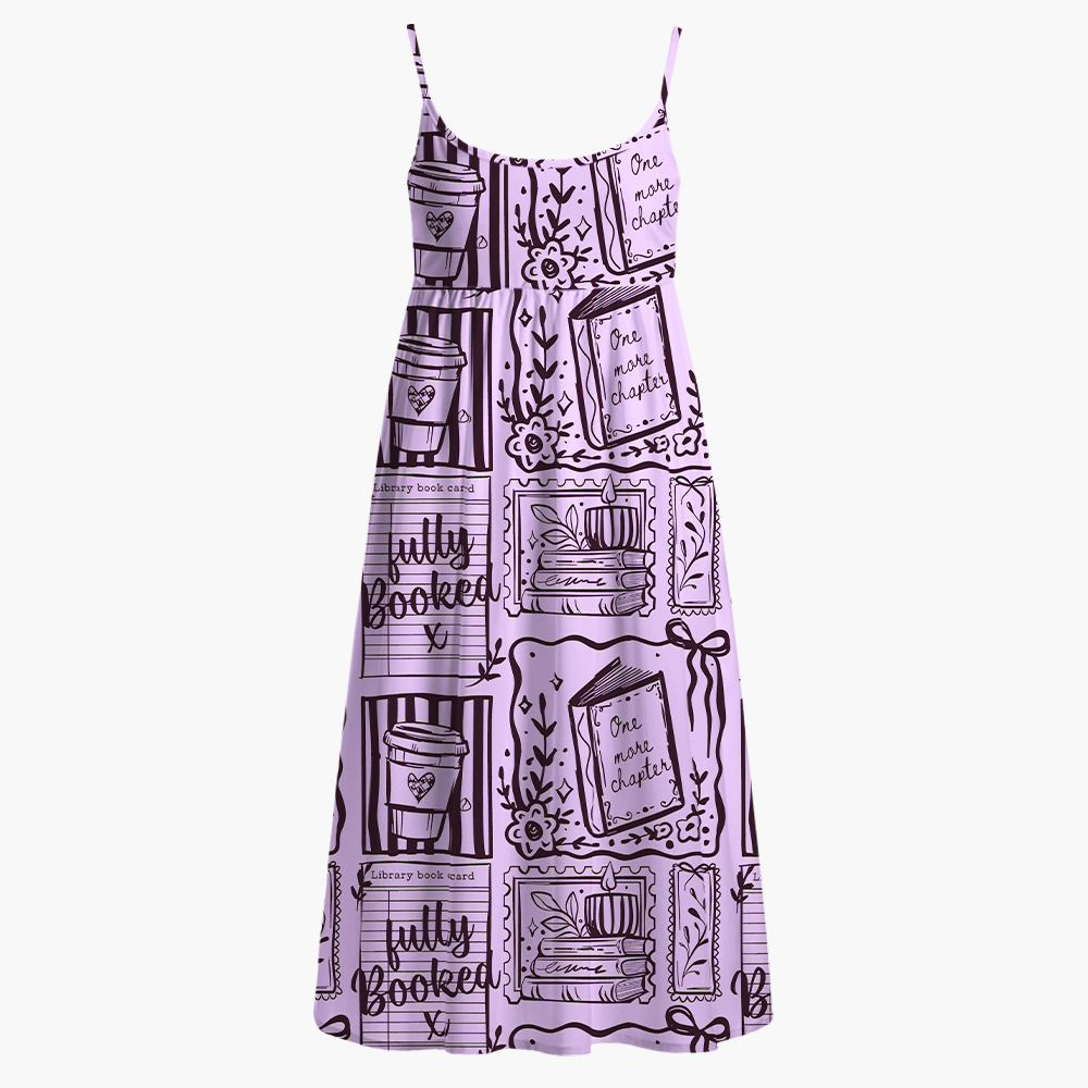 Pagewings Fully Booked Printed Spaghetti Strap Midi Sundress