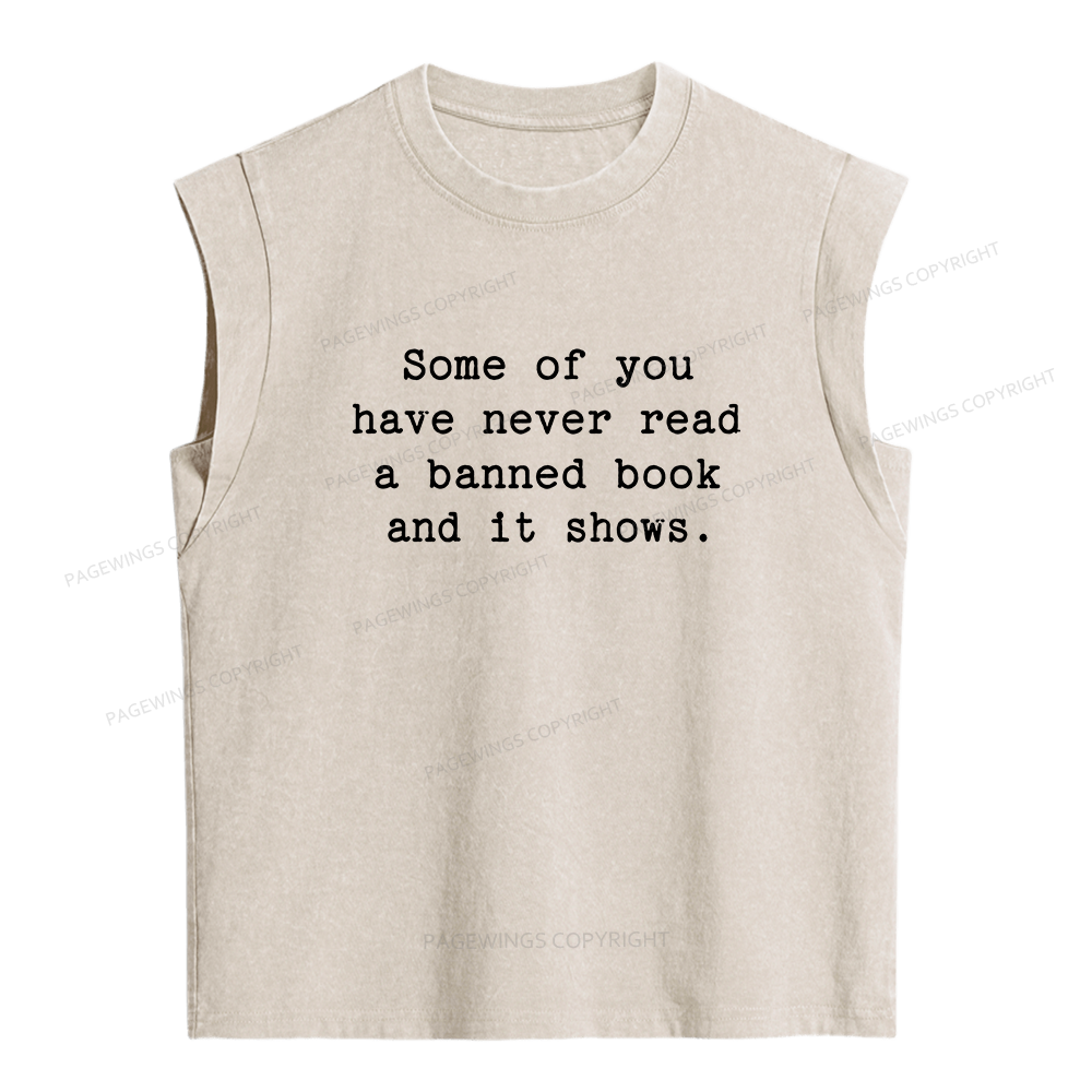 Pagewings Read Banned Books Women's Washed Tank Top