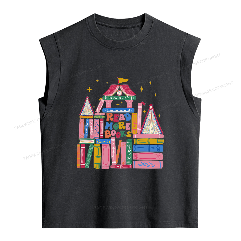 Pagewings Read More Books Women's Washed Tank Top