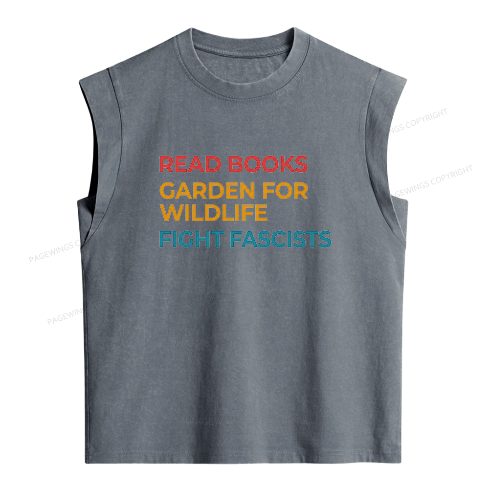 Pagewings Read Books Garden Women's Washed Tank Top
