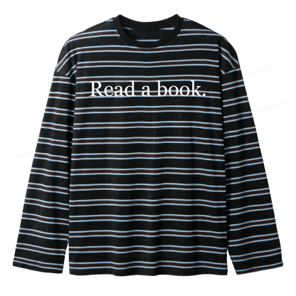 Pagewing Read a Book Unisex Striped Long Sleeve T-Shirt