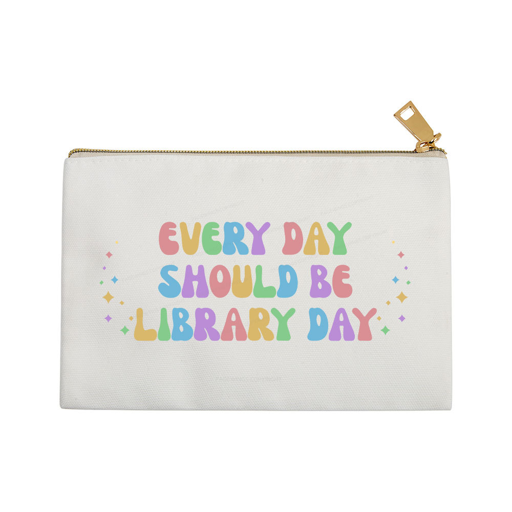 Pagewing Every Day Should Be Library Day Pouch