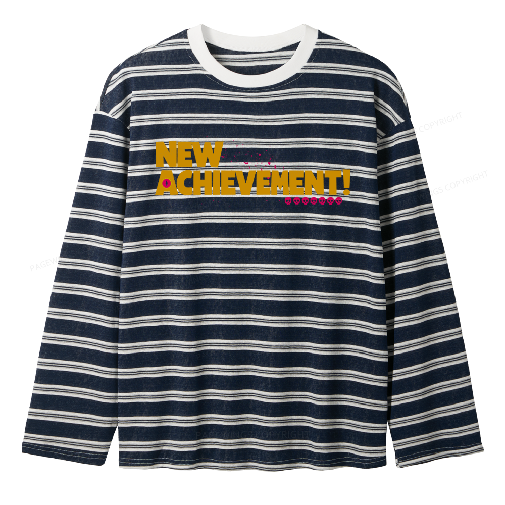 Pagewings New Achievement Unisex Striped Long Sleeve T-Shirt
