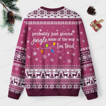 Pagewings Christmas Jingle Song Unisex Ugly Light Knit Sweatshirt