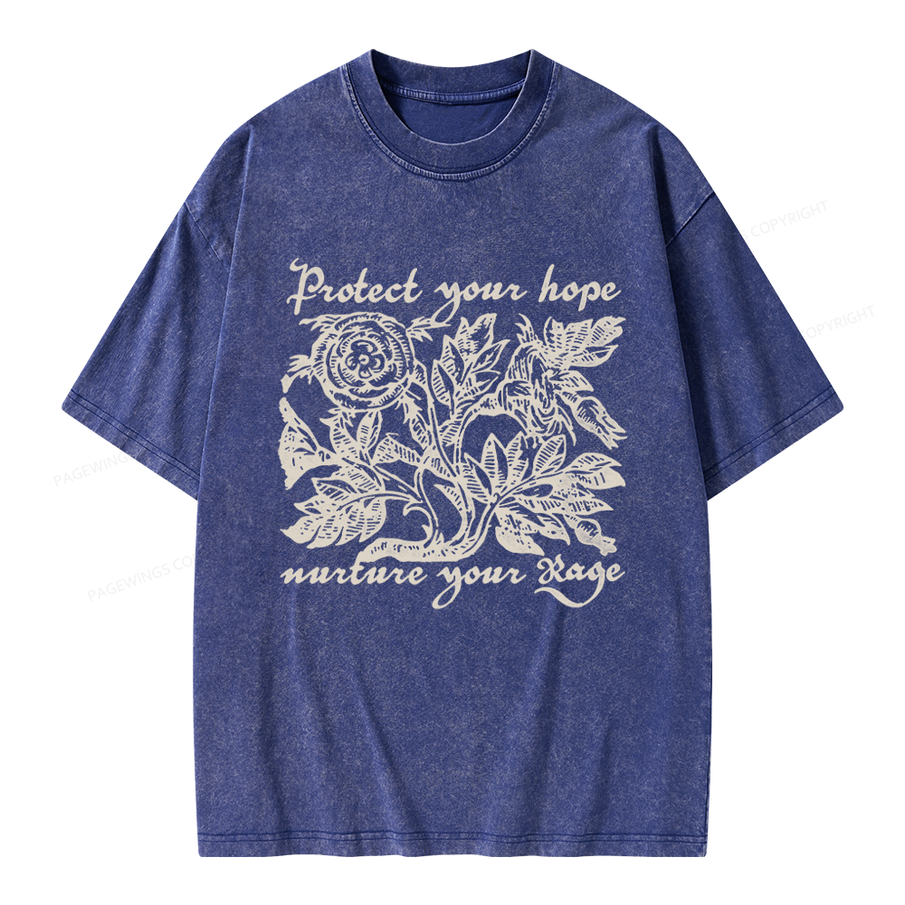 Pagewings Protect Your Hope Unisex Washed T-shirt