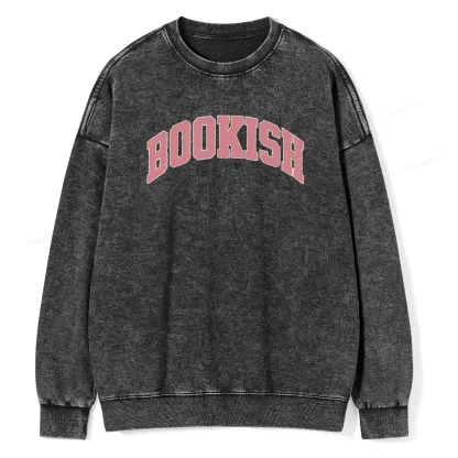 Pagewings Bookworm Bookish Style Unisex Washed Sweatshirt