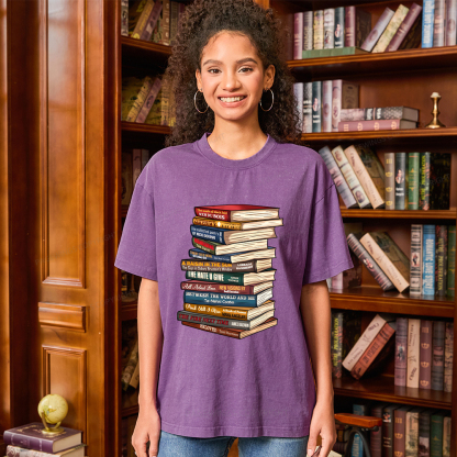 Pagewings Black History Month Books Unisex Washed T-shirt