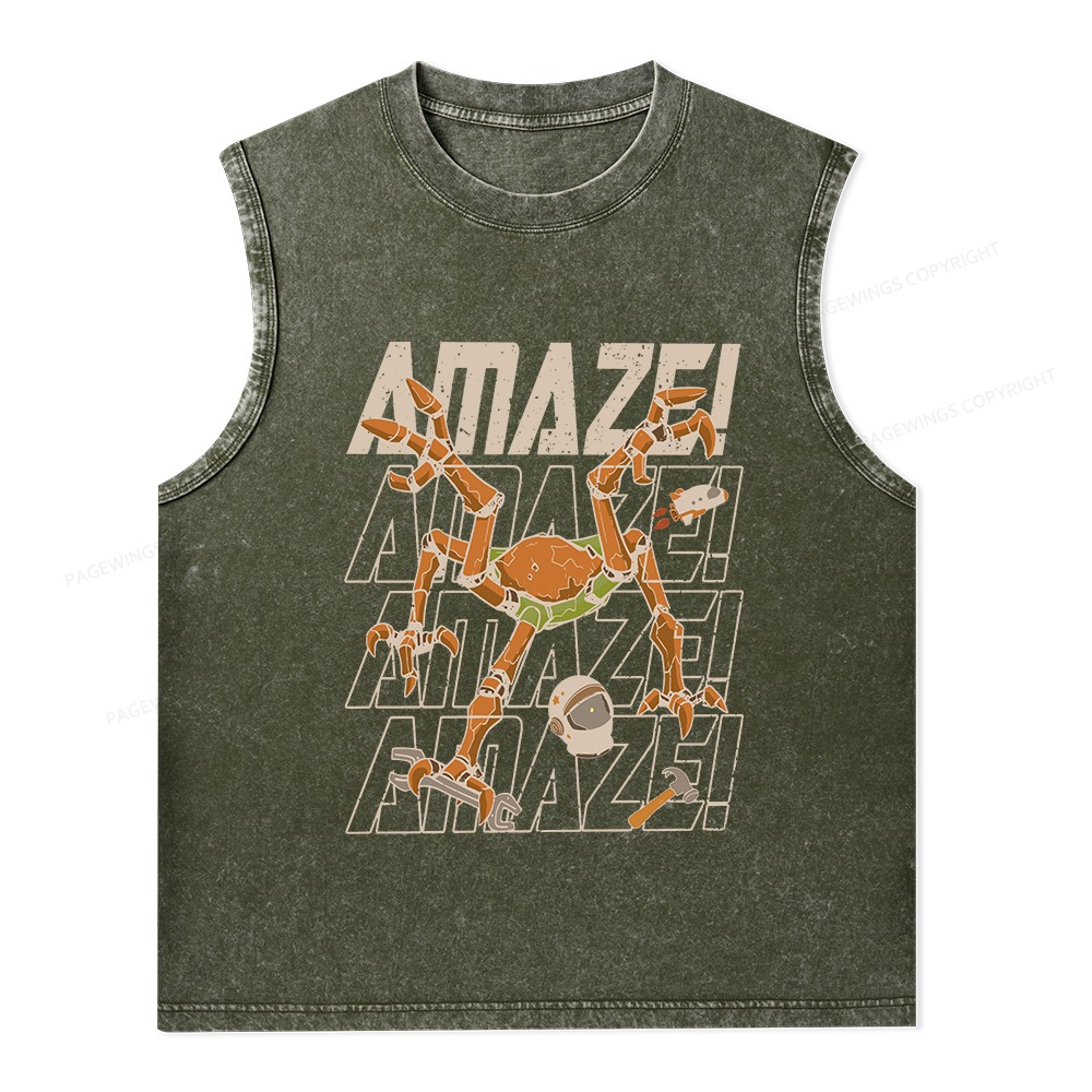Pagewings AmazeSci Fi Reader Unisex Washed Tank Top