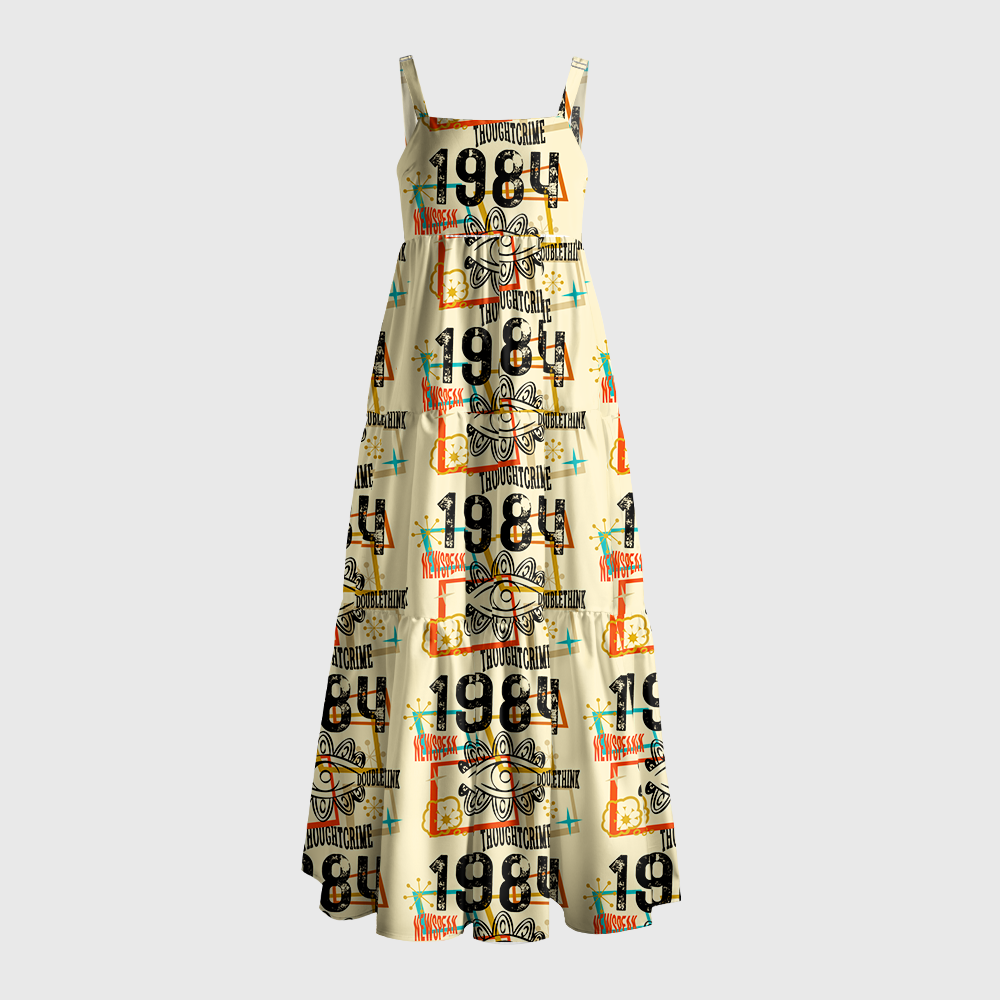 Pagewings Square Neck Big Brother Maxi Dress