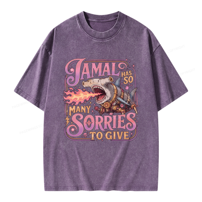 Pagewings So Many Sorries To Give Unisex Washed T-shirt