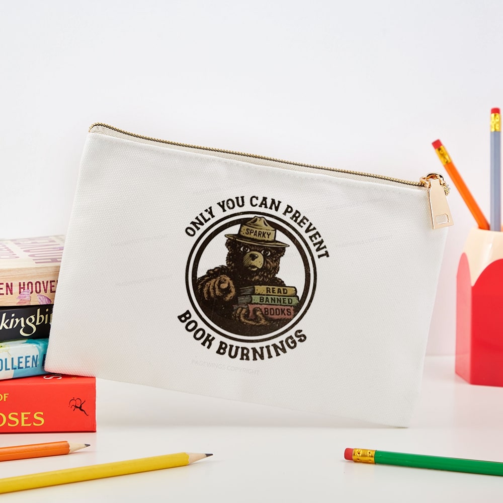 Pagewings Only You Can Prevent Book Burnings Pouch