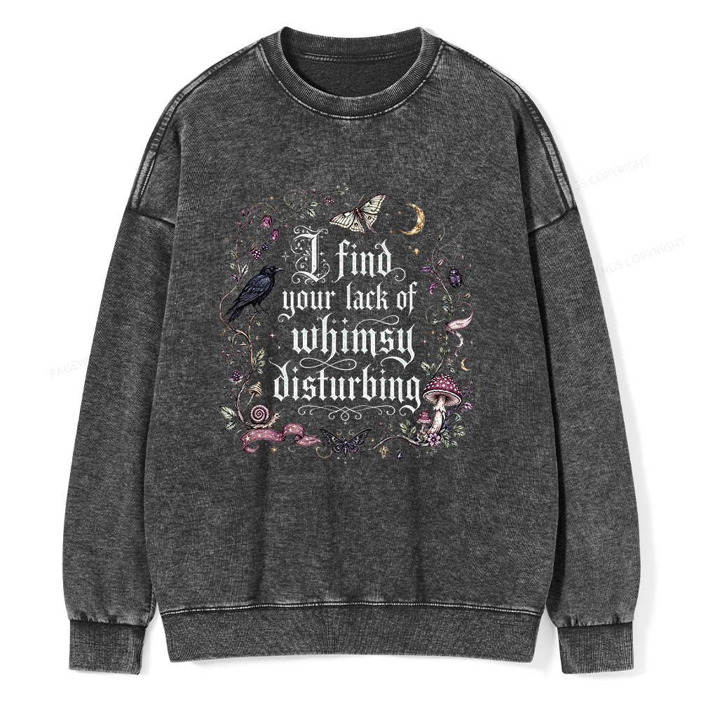 Pagewings Lack of Whimsy Unisex Washed Sweatshirt