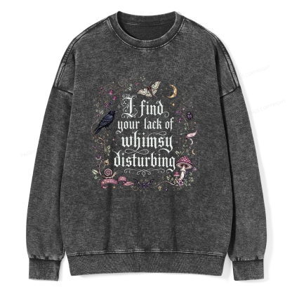 Pagewings Lack of Whimsy Unisex Washed Sweatshirt
