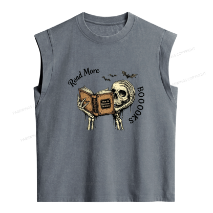 Pagewings Read More Books Women's Washed Tank Top