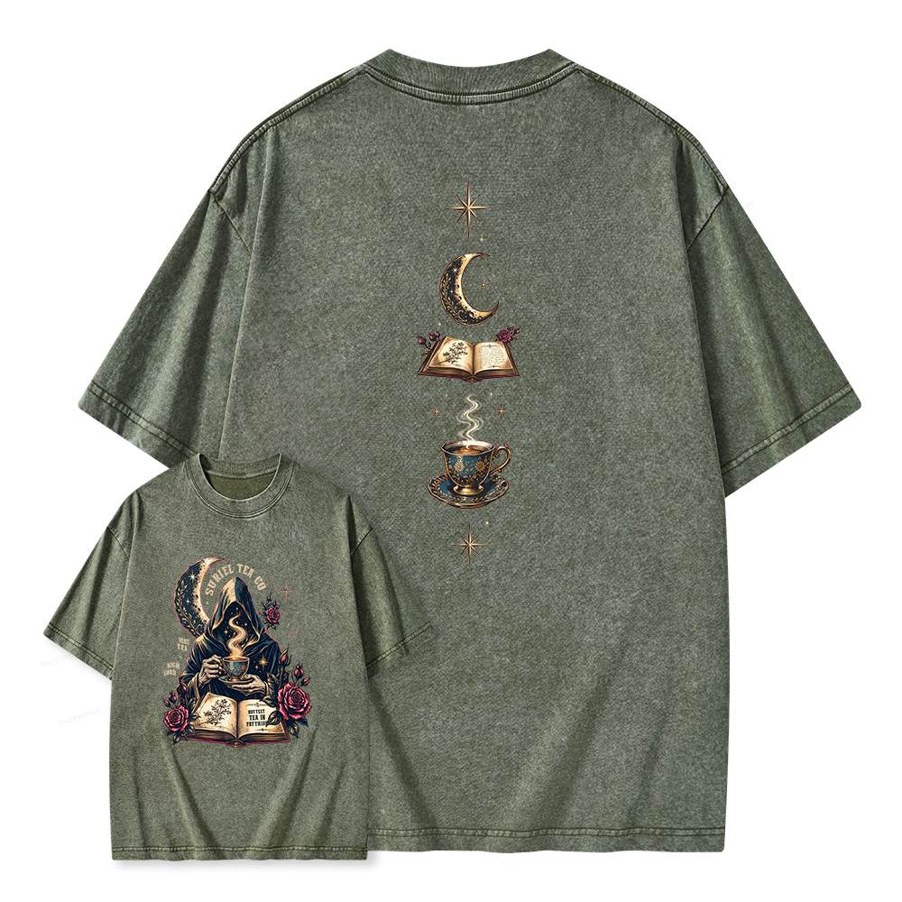 Pagewings Fantasy Reader Unisex Washed T-shirt