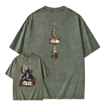 Pagewings Fantasy Reader Unisex Washed T-shirt