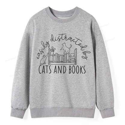 Pagewing Cute Cats And Books  Unisex Classic Sweatshirt
