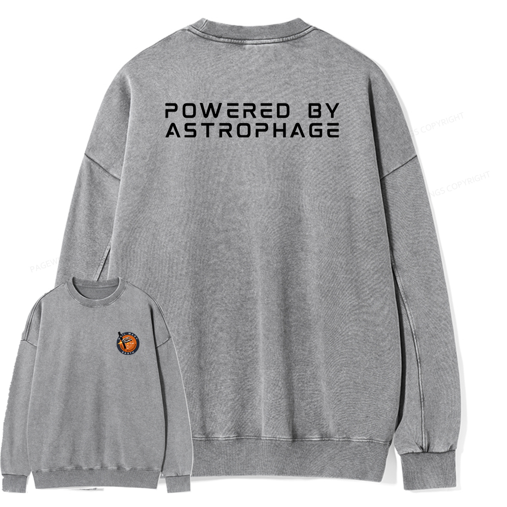 Pagewings Powered By Astrophage Unisex Washed Sweatshirt