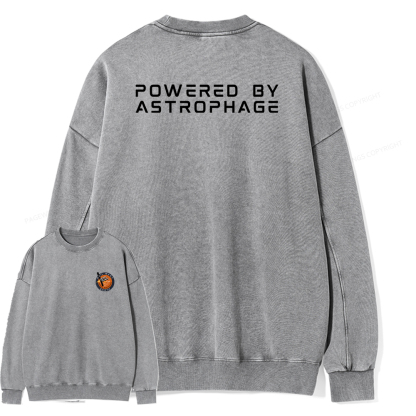 Pagewings Powered By Astrophage Unisex Washed Sweatshirt