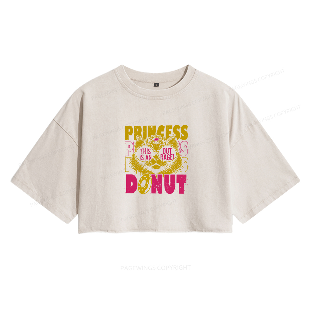 Pagewings This Is An Outrage  Women's Washed Cropped T-shirt