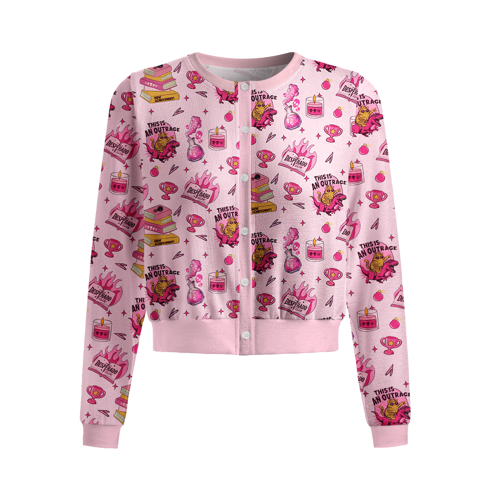Pagewings Sci Fi Book Lover Crew Neck Cardigan Sweaters