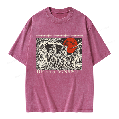 Pagewings Be Yourself Unisex Washed T-shirt