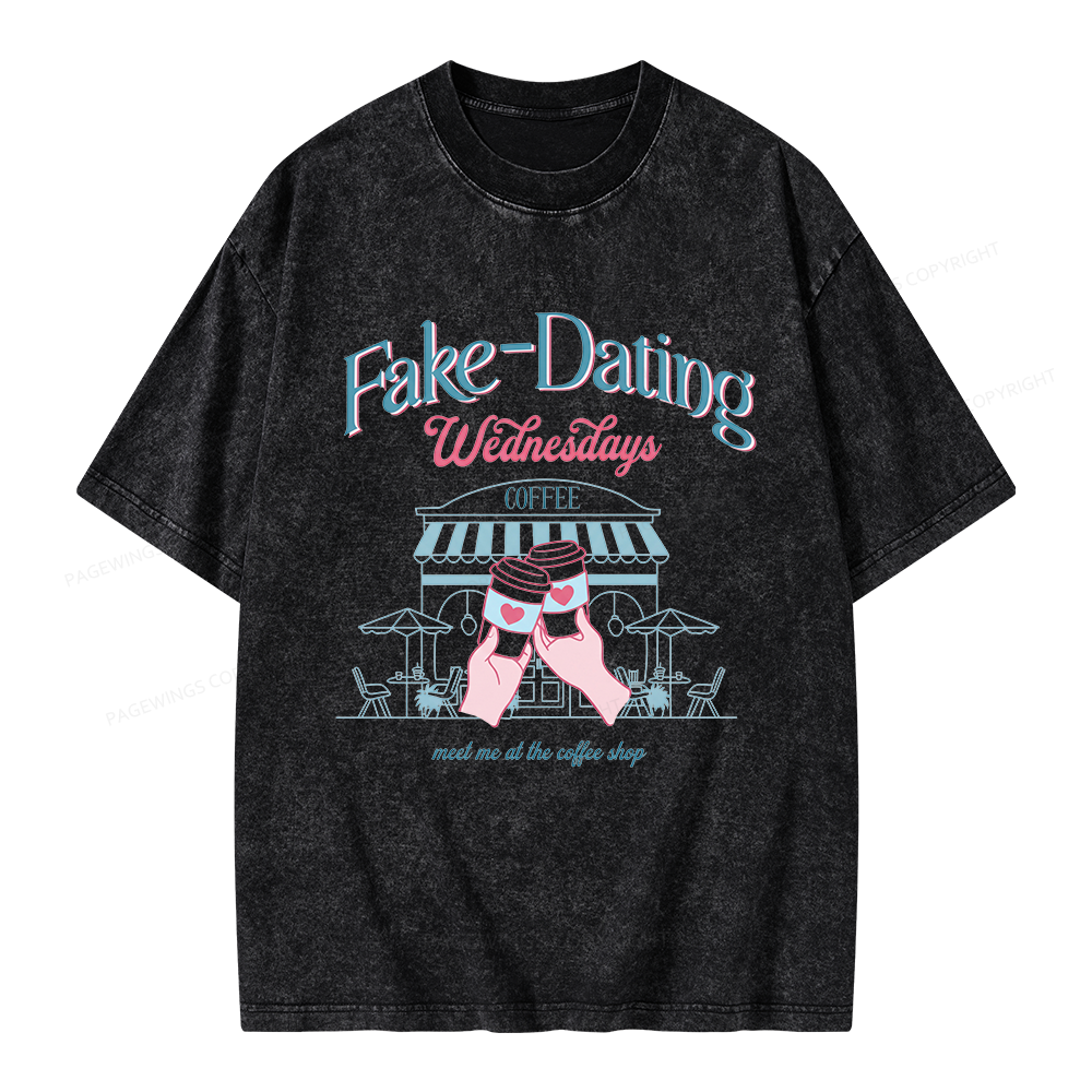 Pagewings Romance Readers Unisex Washed T-shirt