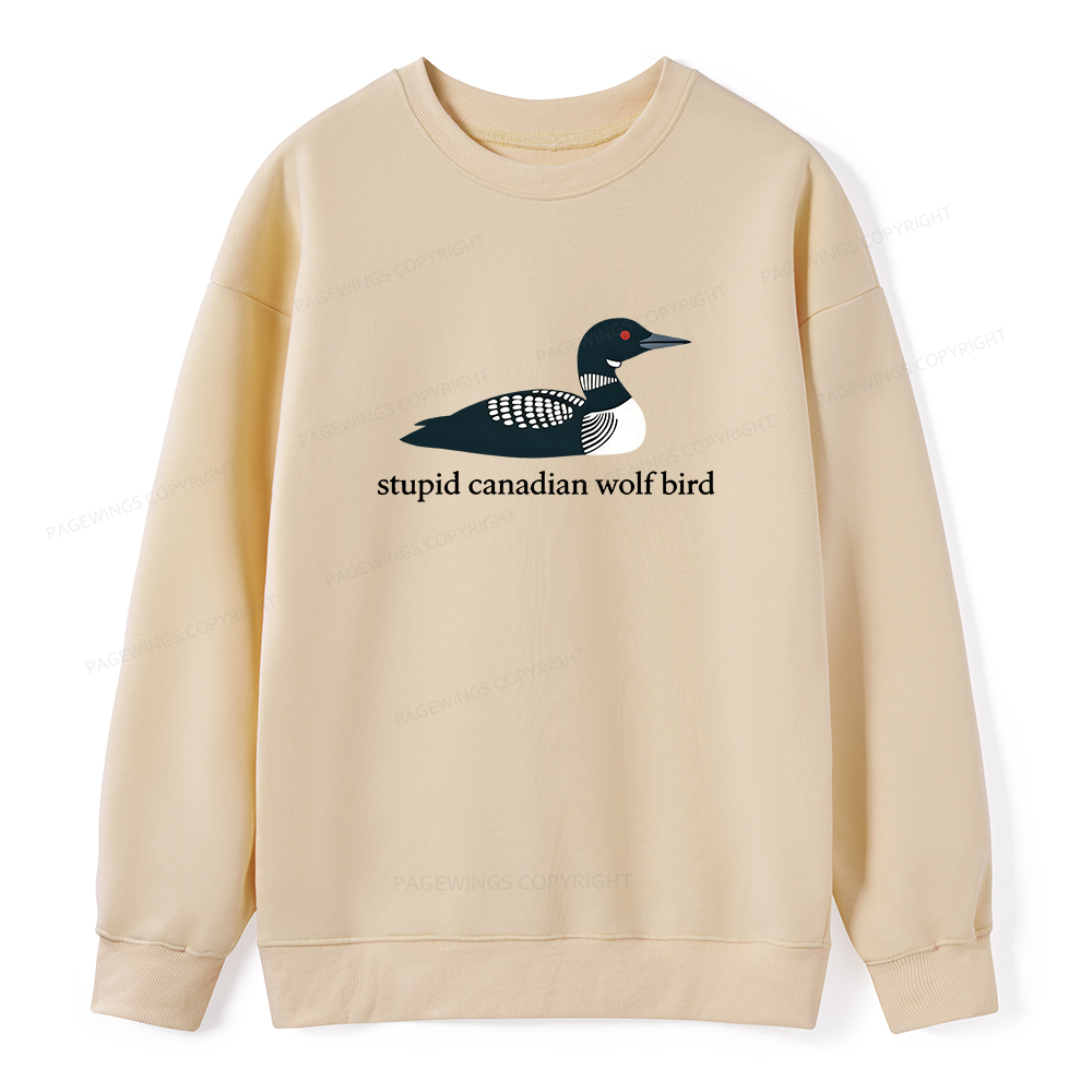 Pagewings Stupid Canadian Wolf Bird Unisex Classic Sweatshirt