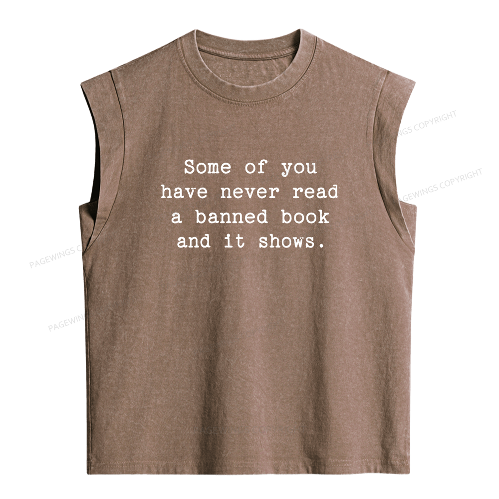 Pagewings Read Banned Books Women's Washed Tank Top