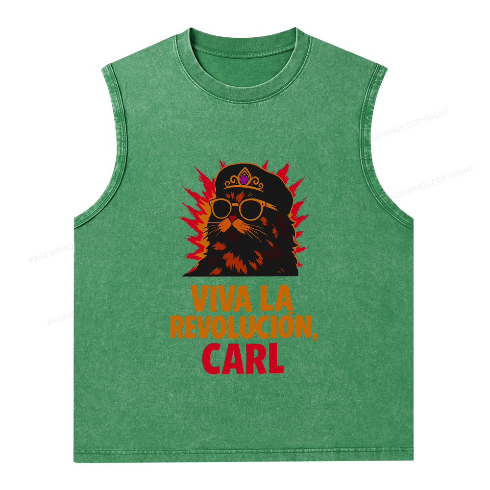 Pagewings Viva La Revolucion Unisex Washed Tank Top