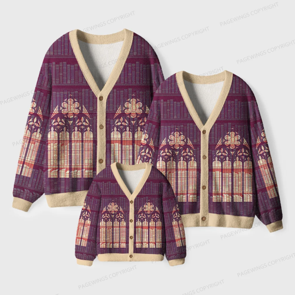 Pagewings Library Unisex Ugly Cardigan Sweaters