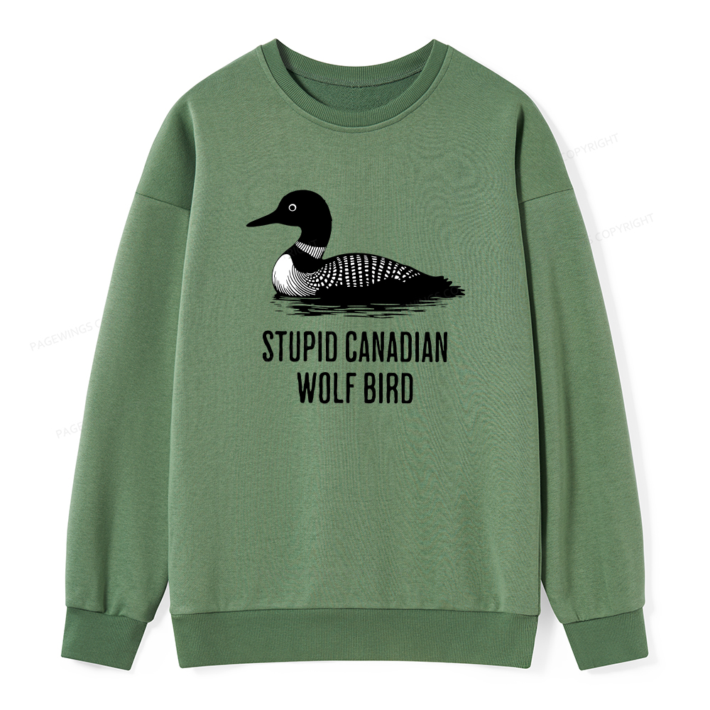 Pagewings Stupid Canadian Wolf Bird Unisex Classic Sweatshirt