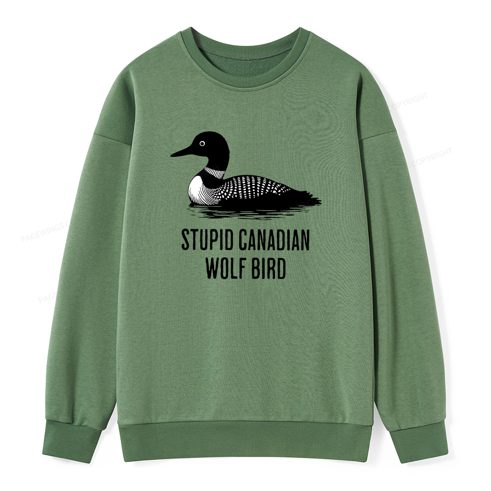 Pagewings Stupid Canadian Wolf Bird Unisex Classic Sweatshirt