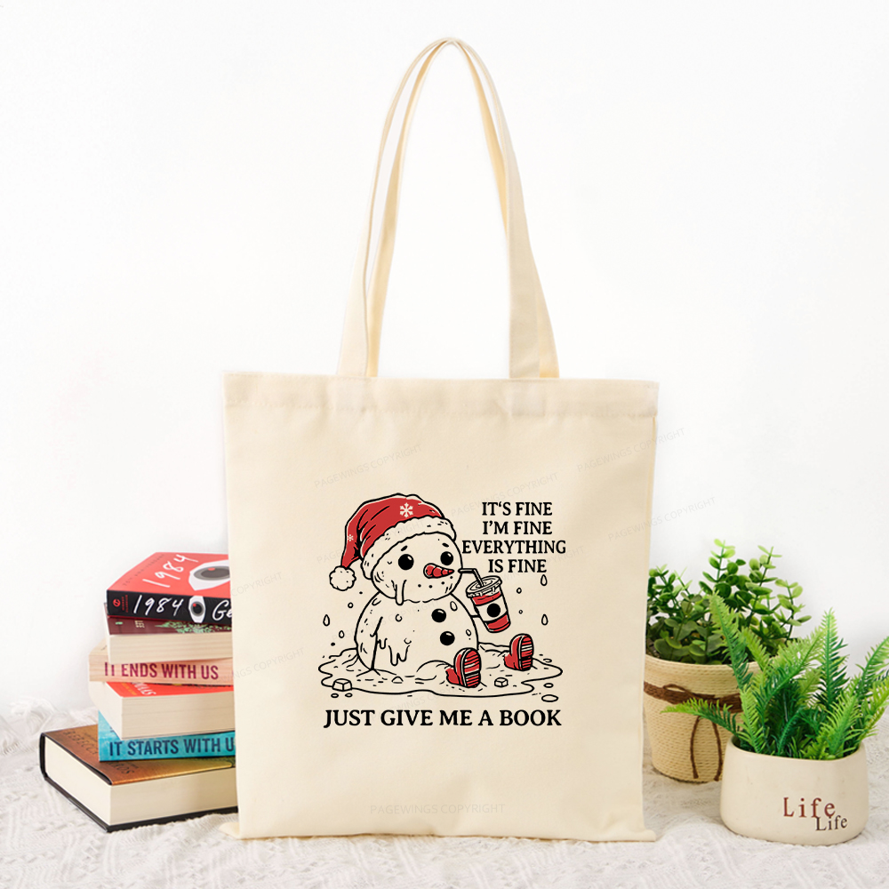 Pagewings Just Give Me A Book Tote Bag