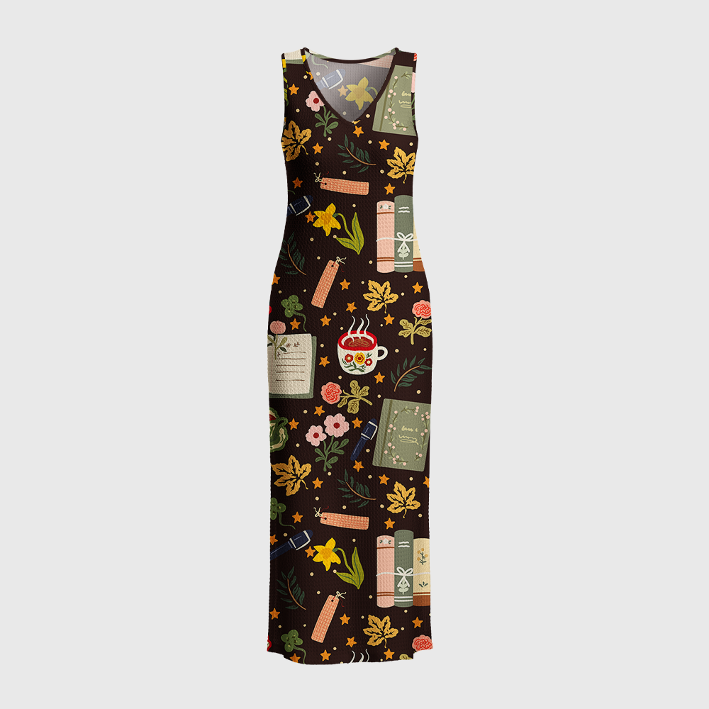 Pagewings Read Book Crochet Maxi Dress