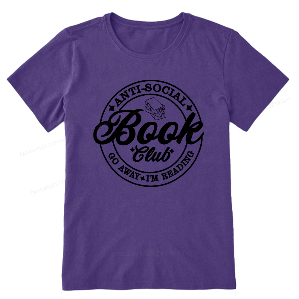 Pagewings Go Away I'm Reading Embroidery Unisex Classic T-shirt