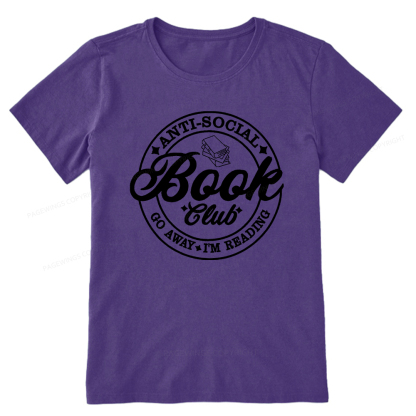 Pagewings Go Away I'm Reading Embroidery Unisex Classic T-shirt